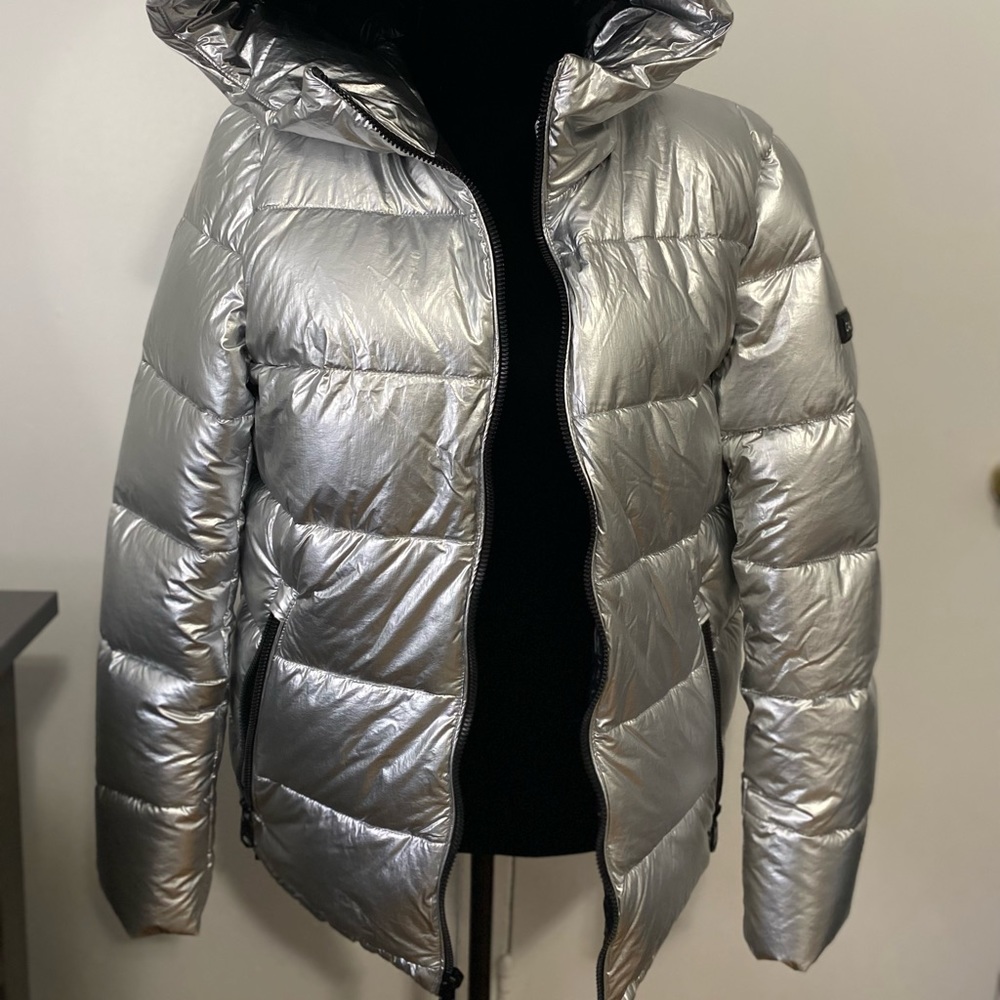 Calvin Klein Silver puffer jacket size S